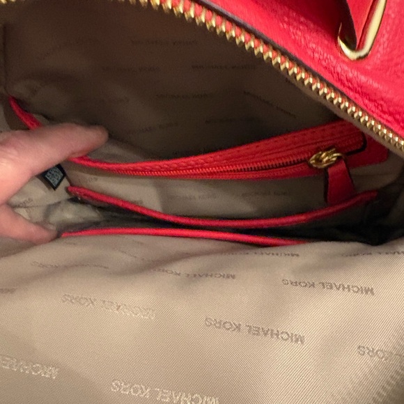 Michael Kors Vibrant Red Floral Backpack - Picture 9 of 9
